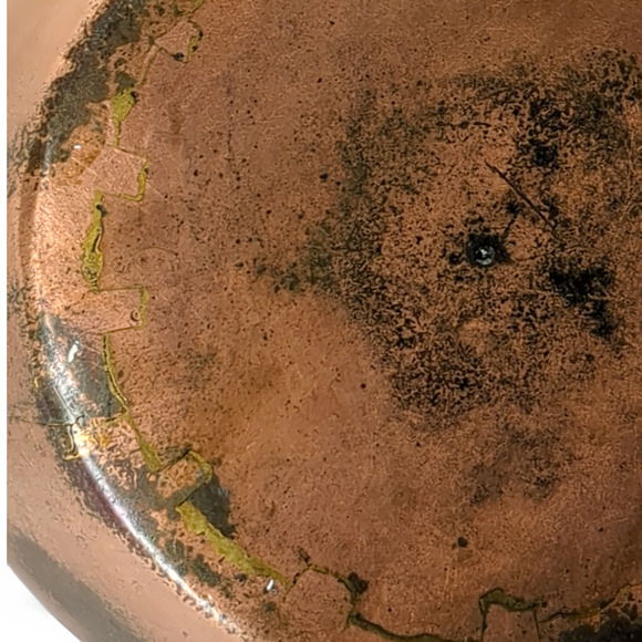 Dovetail Copper Tea Kettle Cramp Seam Antique Copper Handle Marked 4 Coppersmith - Picture 9 of 14